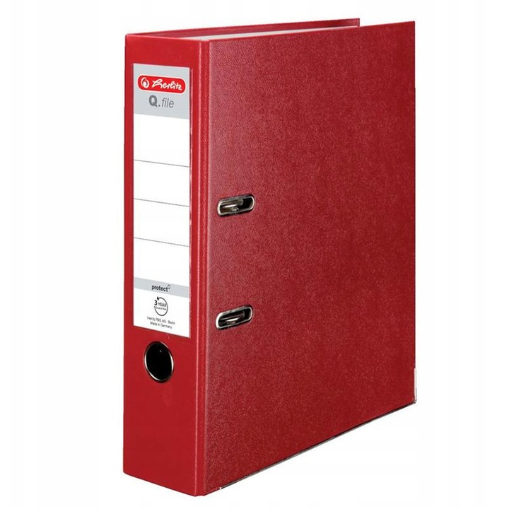 Класьор Herlitz Q.file A4 червен 8см здрав