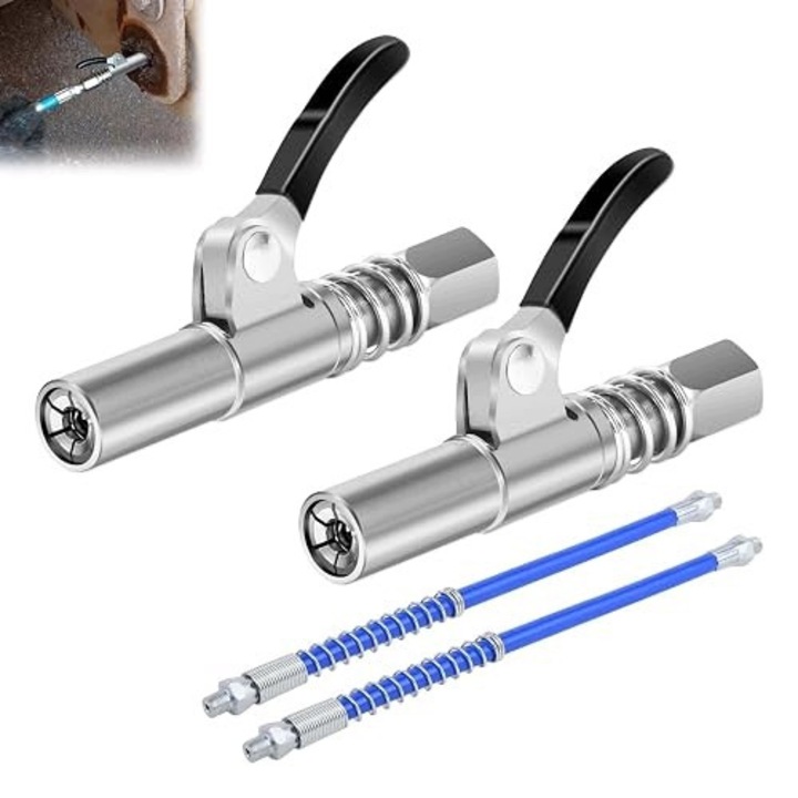 Set 2 cuple metalice prase ungere G-Coupler, furtun 30cm, universal