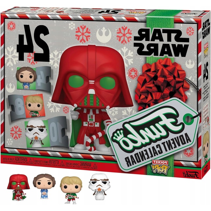 Calendar Advent Star Wars Funko set 24 figurine vinil multicolor