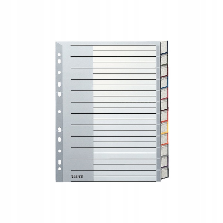 Leitz Maxi műanyag elválasztók cserélhető címkékkel, A4+, 238x297x2mm, átlátszó