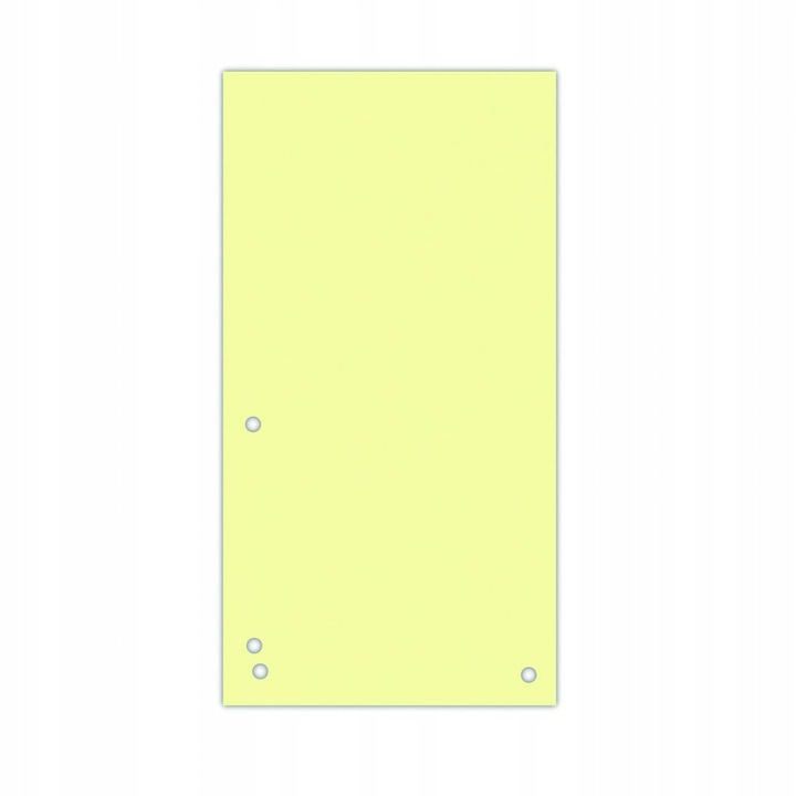 Тесни разделители Donau 1/3 A4 жълт картон 235x105mm 100 бр.