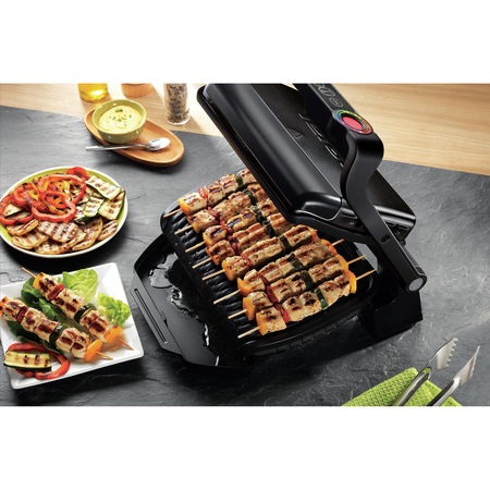 Gratar electric Tefal OptiGrill+ GC712834, 2000 W, 6 programe automate, Negru