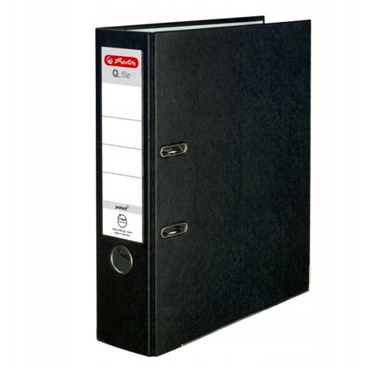 Biblioraft A4 Herlitz 8cm negru mecanism levier