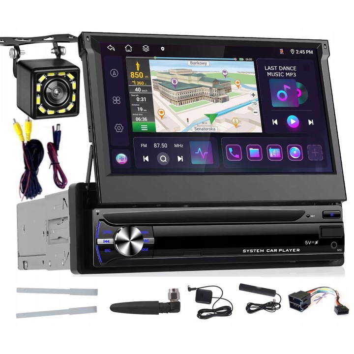 Radio auto Projack 1DIN Android 6GB128GB touchscreen 7inch negru