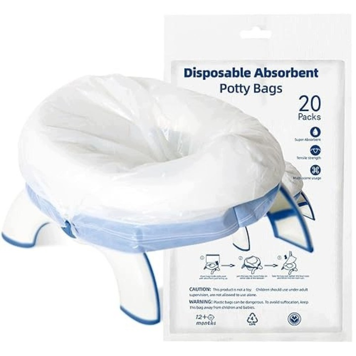 Set 40 bucati protectii absorbante portabile pentru olita copii, universal, alb