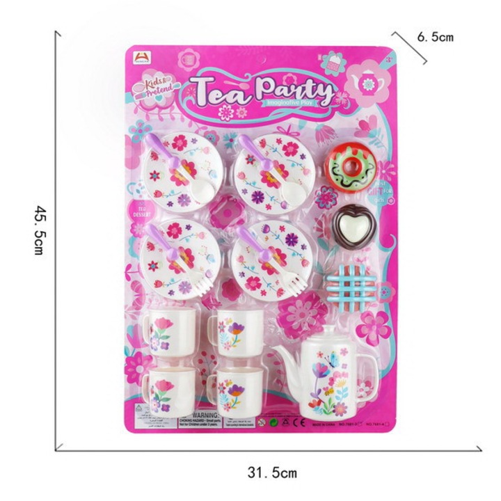 Jucarie Set de ceai pentru "Tea Party", 15 piese, cu, Idee Cadou Copii 3+ Ani