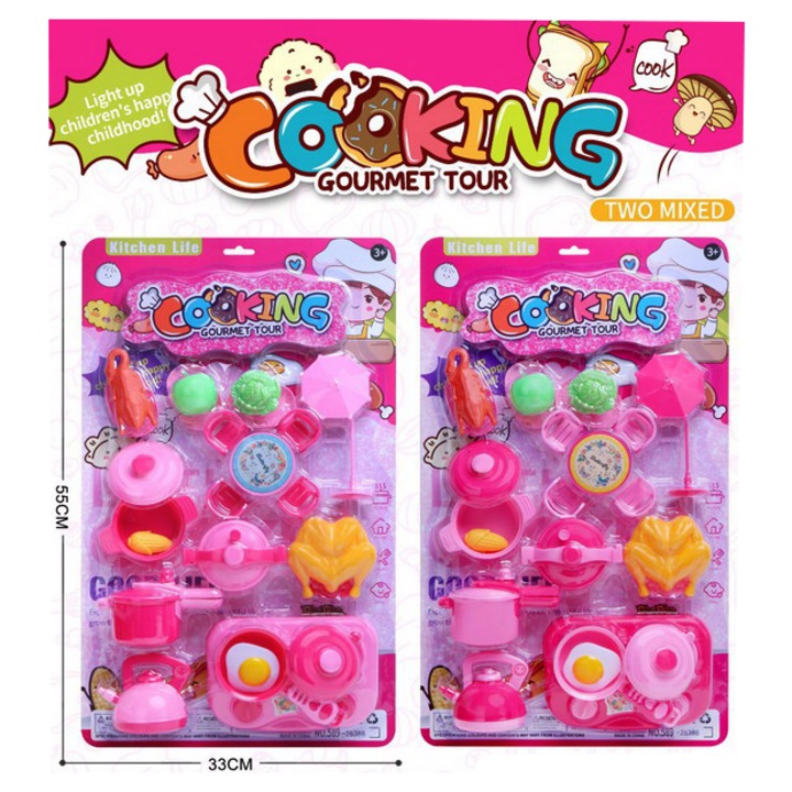 Set Bucatarie de Jucarie, Accesorii Complete, Rol Play, Idee Cadou Fetite 3+ Ani