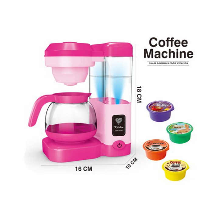 Jucarie Filtru de cafea, Happy Family, cu lumini si r, cu LED-uri, Idee Cadou Copii 3+ Ani