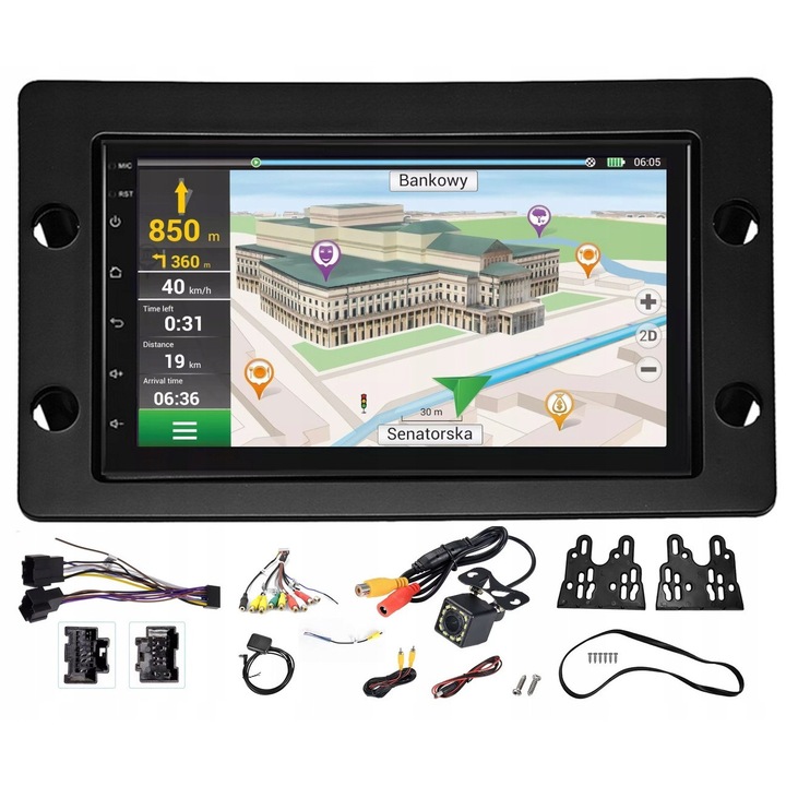 Radio navigatie auto Projack Saab 9-5 2005-2011 Android 7inch negru 2GB64GB