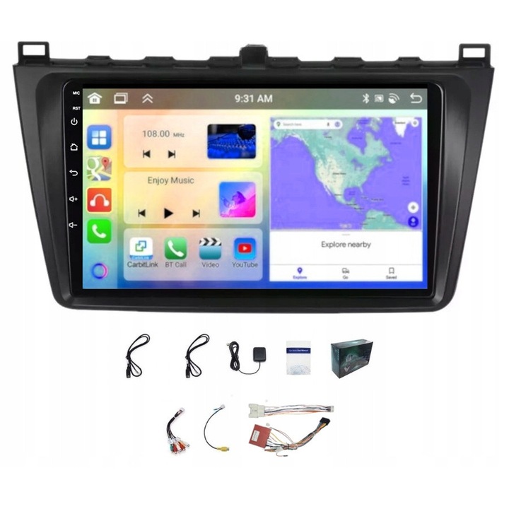 Radio navigatie auto Projack Mazda 6 II 4GB 64GB Android 9inch negru