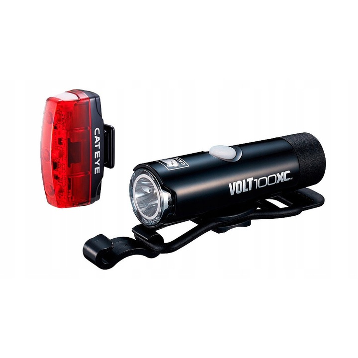 Set lumini bicicleta CatEye Volt100XC fata 100lm spate 3LED USB