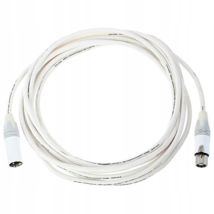 Cablu microfon PRO Snake XLR M-XLR F alb 5m