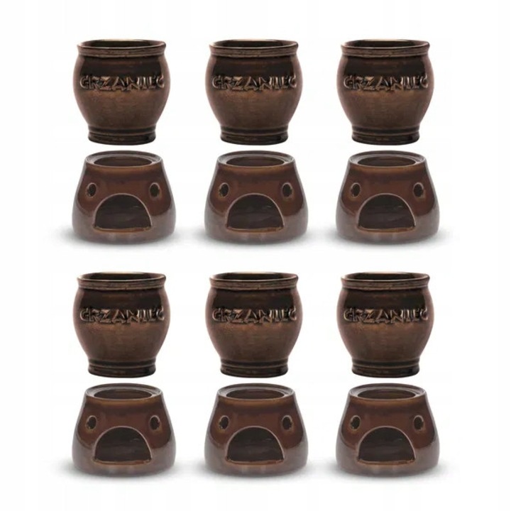 Set 12 cani ceramica Kera Ceramika pentru vin fiert cu incalzitoare, coniac
