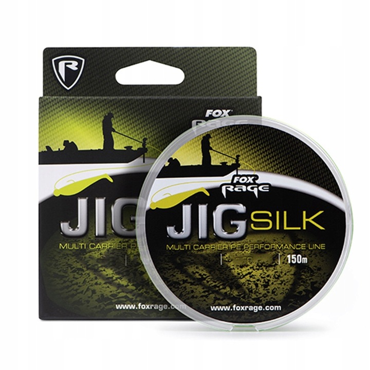 Fir pescuit Fox Rage Jig Silk 0.27mm 150m verde fluo