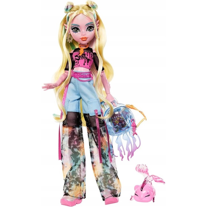 Papusa Figurka Lagoona Blue Neptun cu accesorii albastru