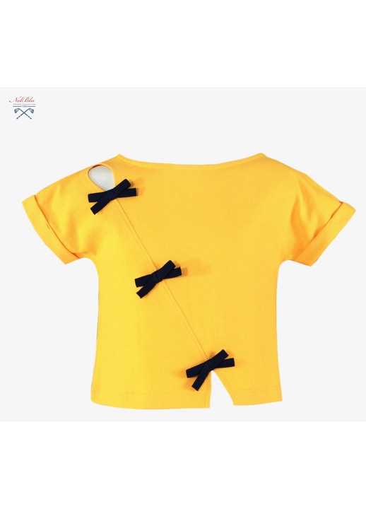 Tricou galben fete NelBlu 6-8 ani