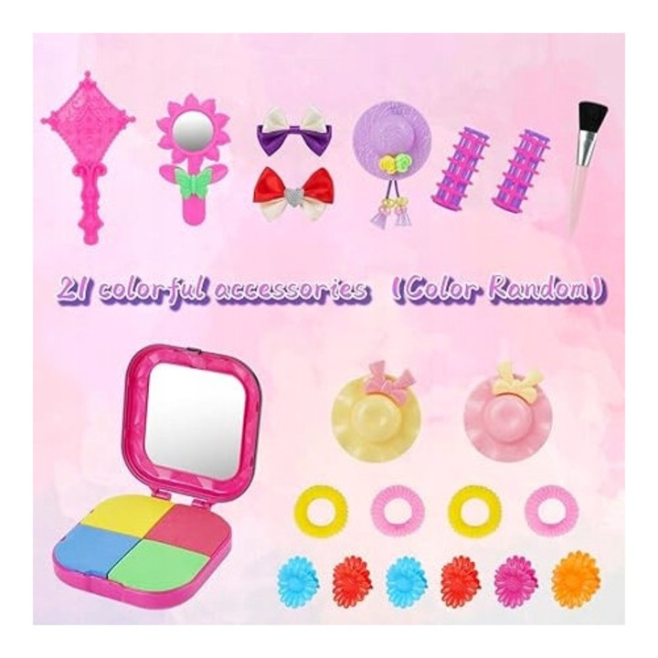 Papusa Inn cap pentru coafat si machiaj cu accesorii