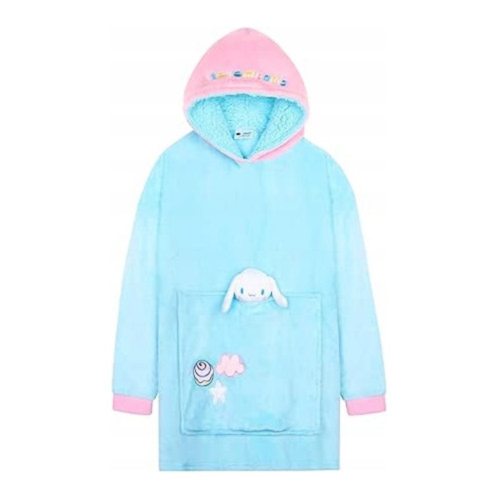 Бебешко одеяло Object Hello Kitty oversize плюш, полар, розово