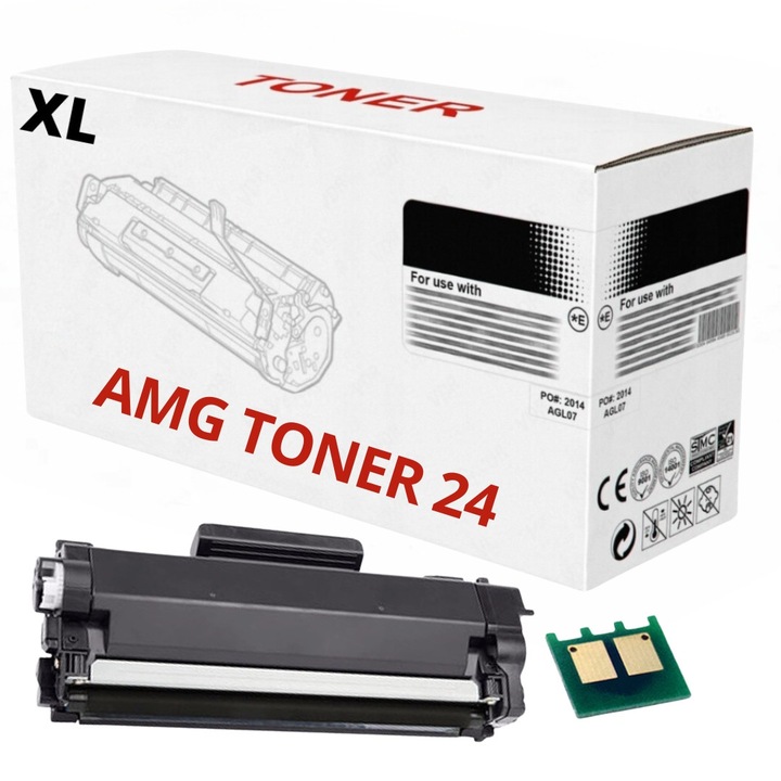 Toner Smart Print TN-2590XXL (cikkszám: 033YURWSYR23EC), chippel ellátott utángyártott, 5000 oldal, fekete, kompatibilis Brother DCP-L2600D/DCP-L2622DW/HL-L2442DW/MFC-L2862DW nyomtatókkal