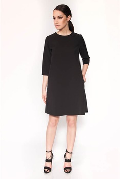 Rochie midi, concept A trois, negru Rochie midi, concept A trois, negru