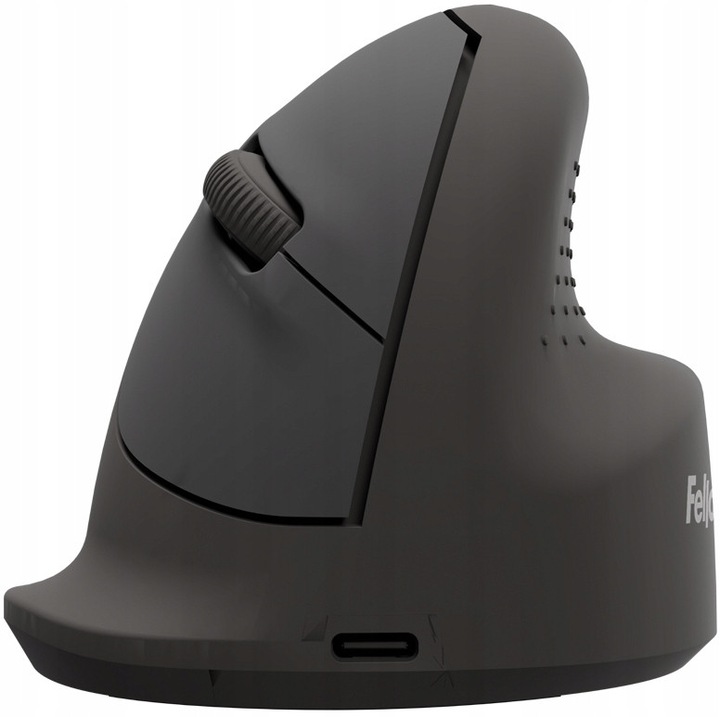 Mouse vertical Fellowes Breyta Plus ergonomic negru 6.8x7.5x9.5cm