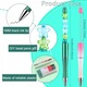 Set 15 pixuri multicolor cu margele, plastic, 14.9cm, sistem rotativ, tija metalica 5.5cm