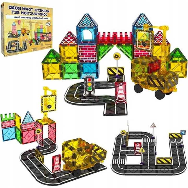 Set de constructie GANG macarale magnetice STEM Montessori