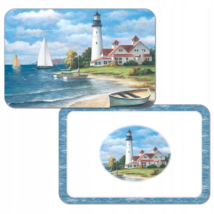 Suport masa Cala Home dublu fata bej alb verde albastru 43x28,5cm