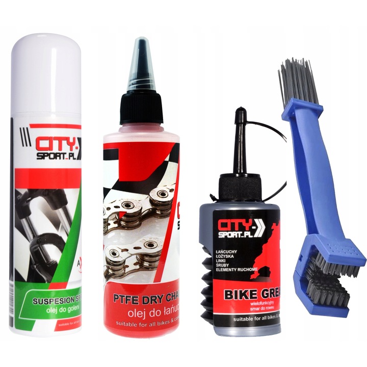 Set lubrifianti City Starter 4 piese, multicolor, 100ml+150ml+50g+26cm