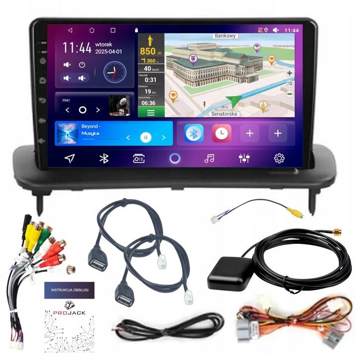 Radio auto Projack Android 4/64GB WiFi USB pentru Volvo S40 C30 C70 V50 2004-2012