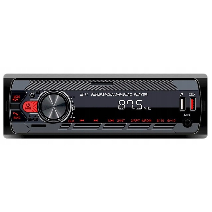Radio auto Projack 1DIN Bluetooth USB AUX micro SD negru 188x58mm