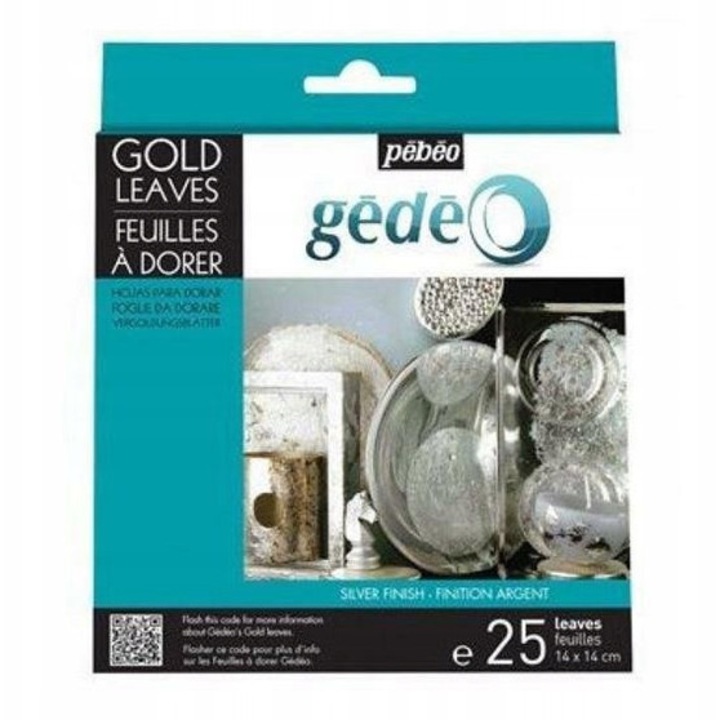 Set 25 foi argintii Pebeo 14x14cm accesorii decorative