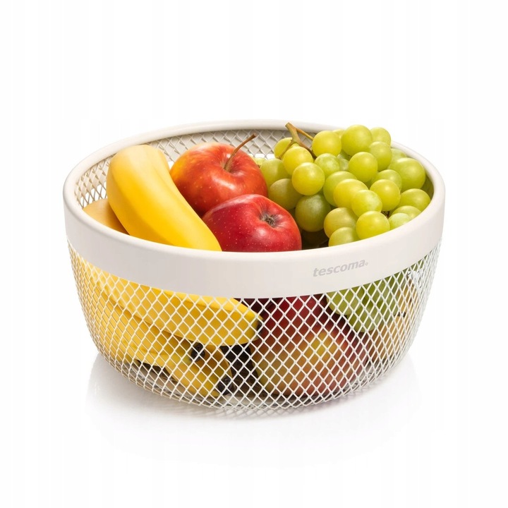 Cos de fructe Tescoma Online metal alb 25x25x12cm