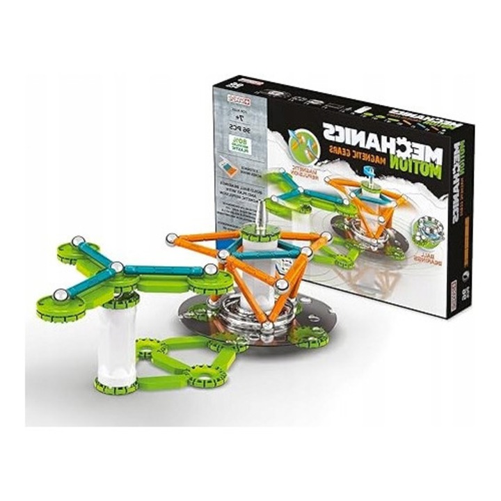 Set de constructie Geomag Motion, 96 piese, multicolor