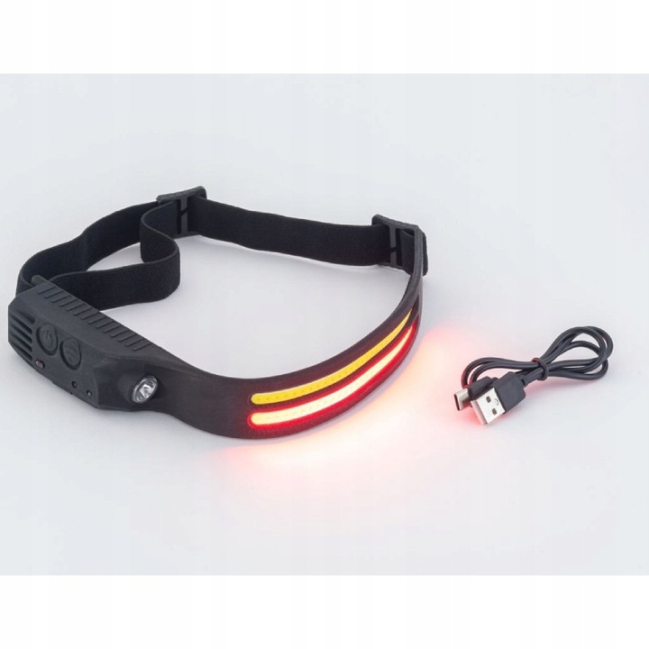 Lanterna frontala Anaconda Loom Booster DX-350, 350 lumeni, alb-rosu, 100g