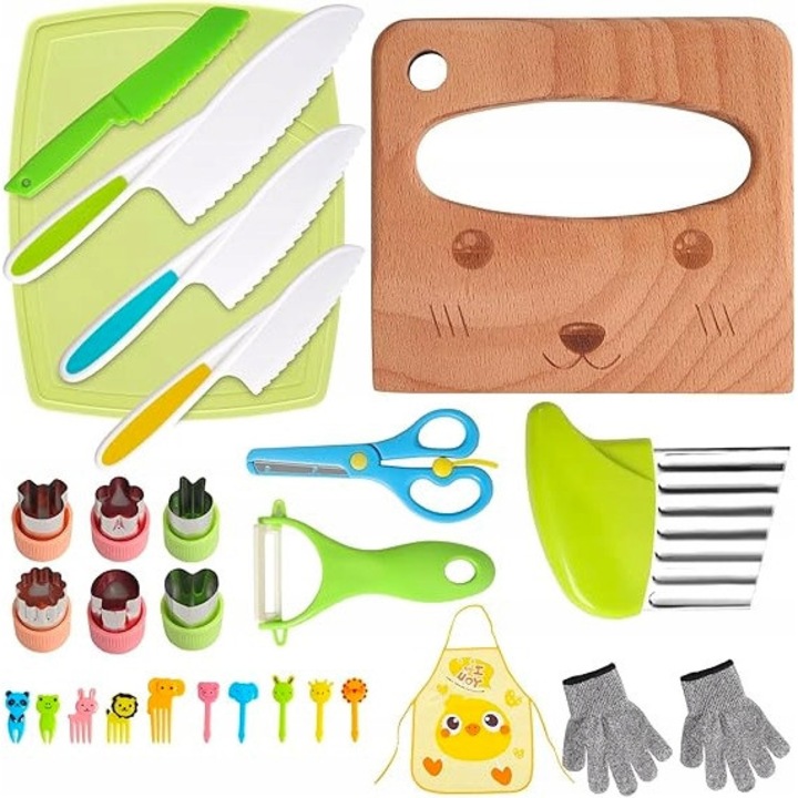 Set cutite pentru copii Montessori bucatarie jucarie
