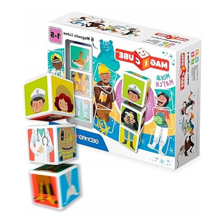 Set de constructie Geomag Magicube creativ magnetic 6 piese