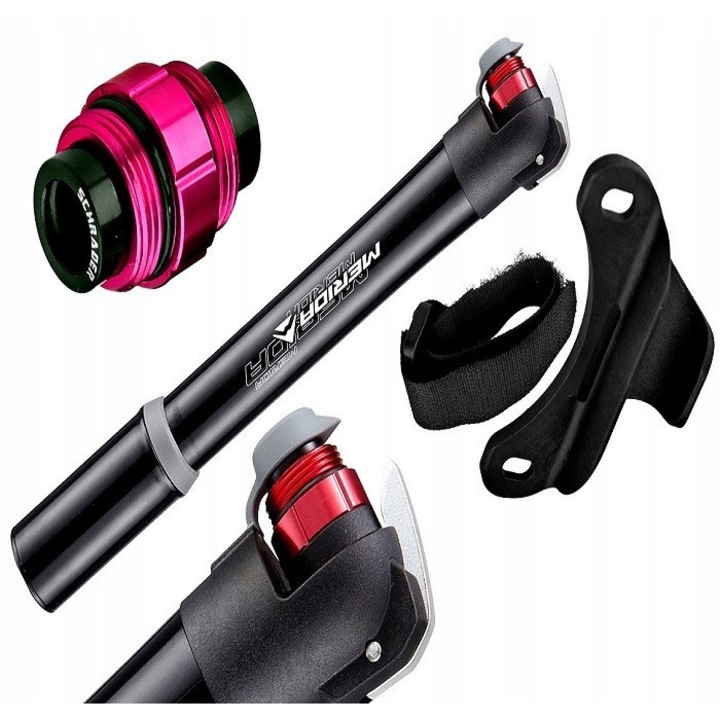 Помпа за велосипед Merida Expert MTB CNC, алуминий, черна, 162гр