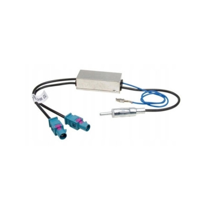 Separator antena Dax 2x Fakra-DIN, activ, pentru Diversity, negru, universal