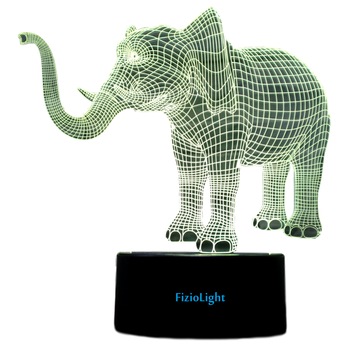 Lampa De Veghe 3D LED Elefant, FizioTab® Light, 7 Culori, Lumina Ambientala, Alimentare USB, Cadou inedit de Craciun Lampa De Veghe 3D LED Elefant, FizioTab® Light, 7 Culori, Lumina Ambientala, Alimentare USB, Cadou inedit de Craciun