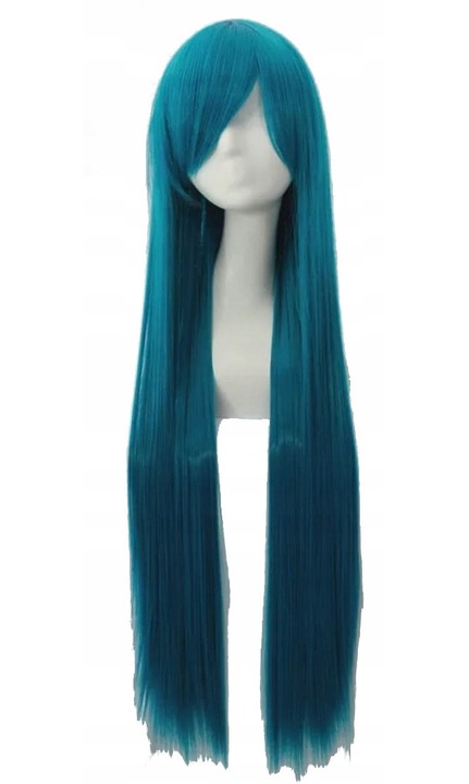 Peruca cosplay DKM, 100cm, albastru marin