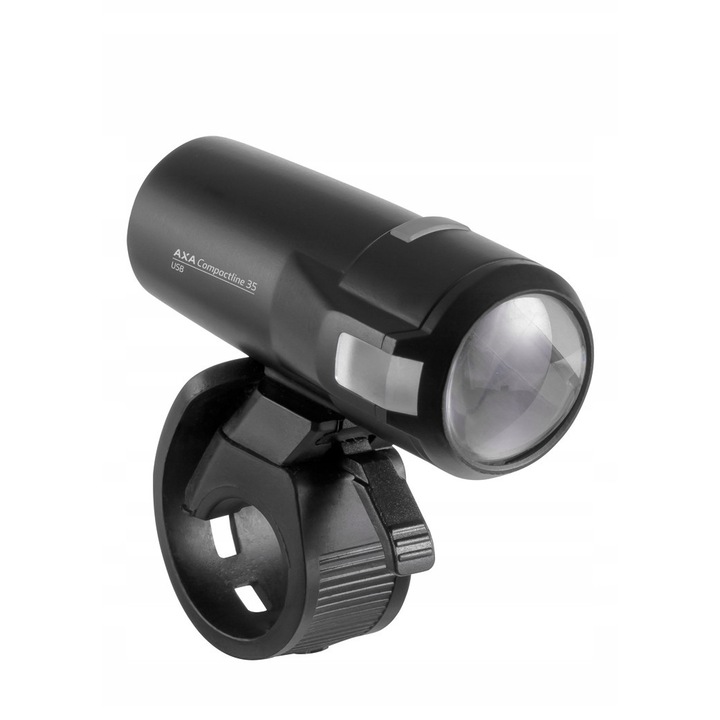 Lampa fata bicicleta AXA Compactline 35 lux negru USB 15h