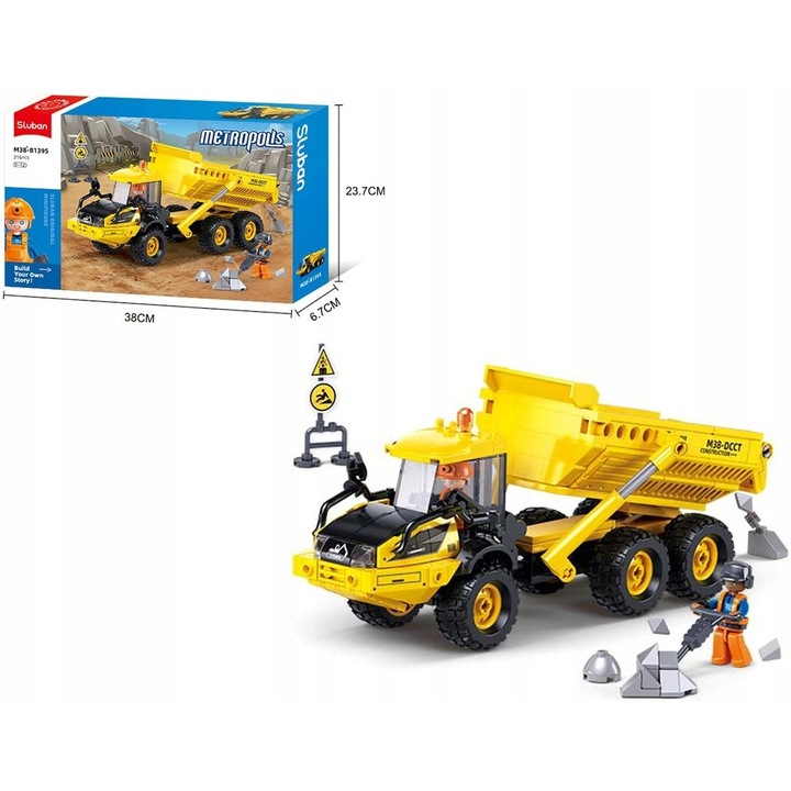 Set constructie Sluban Wywrotka City 126 piese