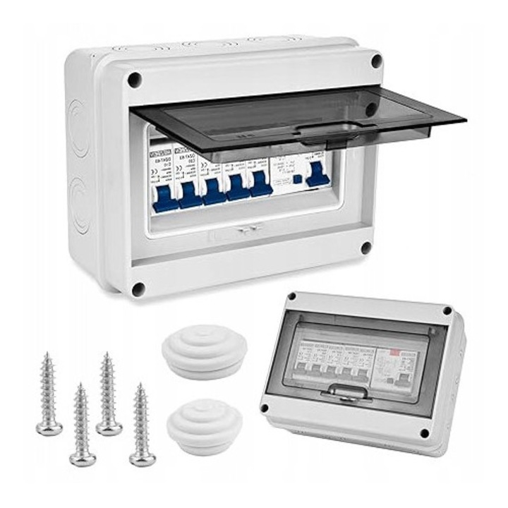 Tablou electric MS Tworzywa 63A IP65 montaj aparent, set 2 cutii sigurante