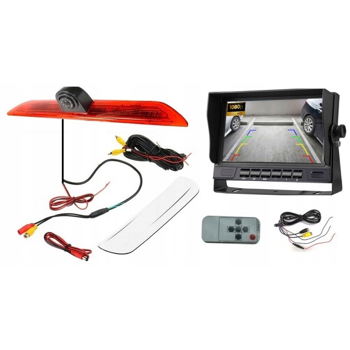 Set camera marsarier Projack Ford Transit 2014-2020, monitor 7 inch, Full HD, cablu 10m
