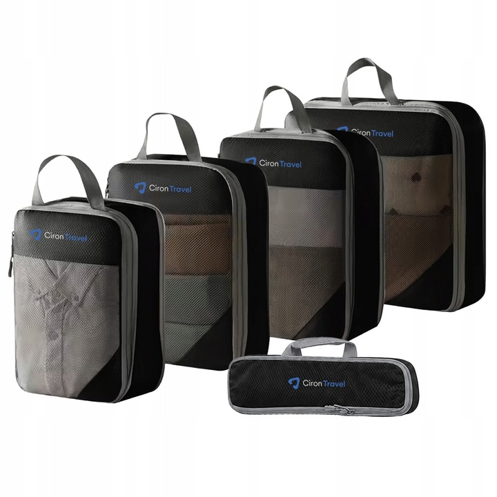 Set organizatoare compresie CIRON TRAVEL 5 piese pentru bagaje