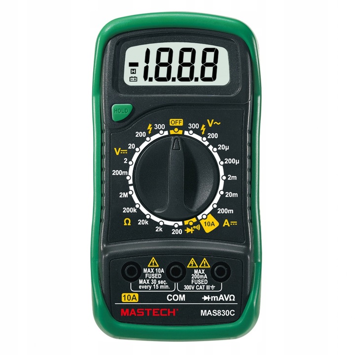 Multimetru digital Mastech MAS830C portabil LCD 31x69x138mm