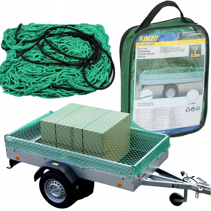 Plasa de protectie Kinzo 1,6x3,5m verde elastica cu husa