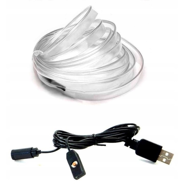 Iluminare interior auto Interlook 5m RGB USB multicolor