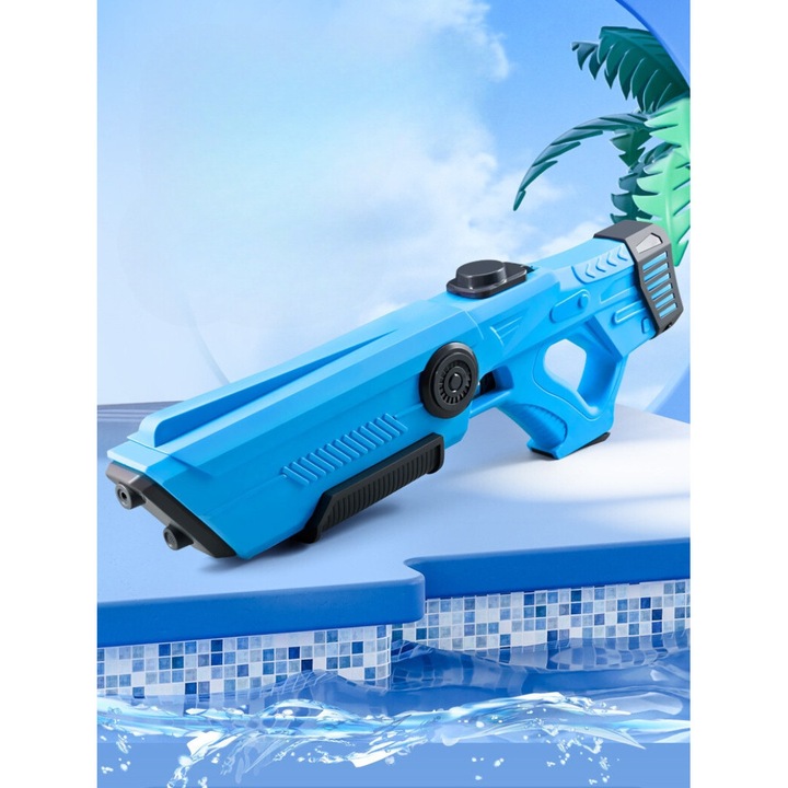 Pistol de apa electric Amiku albastru, pentru copii, 1 buc, 30x15x5cm
